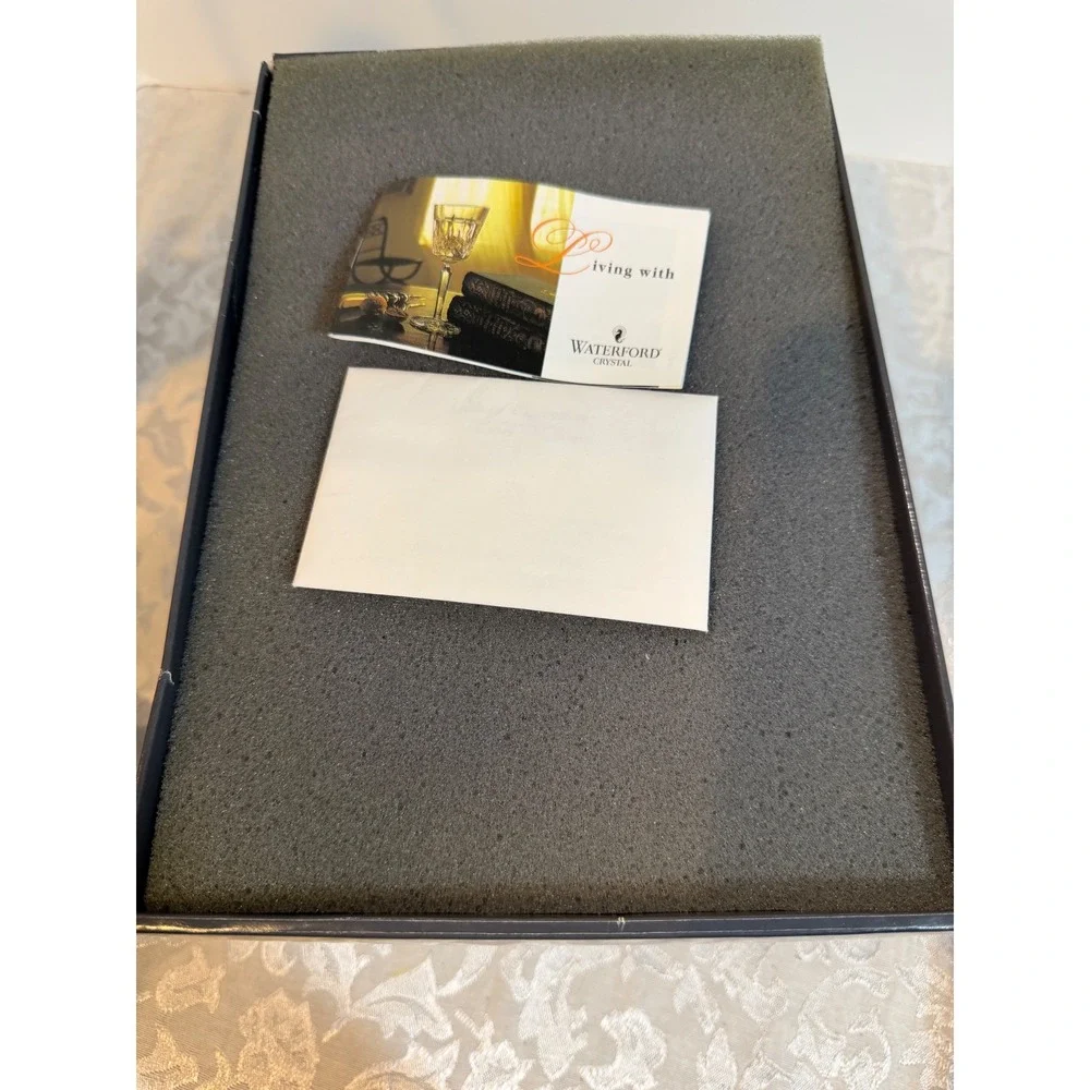Waterford Crystal Lismore Happy Birthday Footed Vase 7 Inch Clear Lead Glass Box
